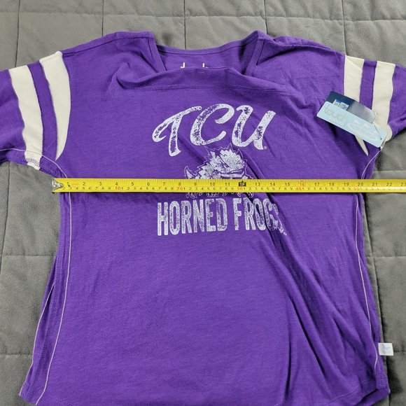Touch Stadium By Alyssa Milano Womens XL Purple Shirt TCU Horned Frogs - Picture 8 of 11